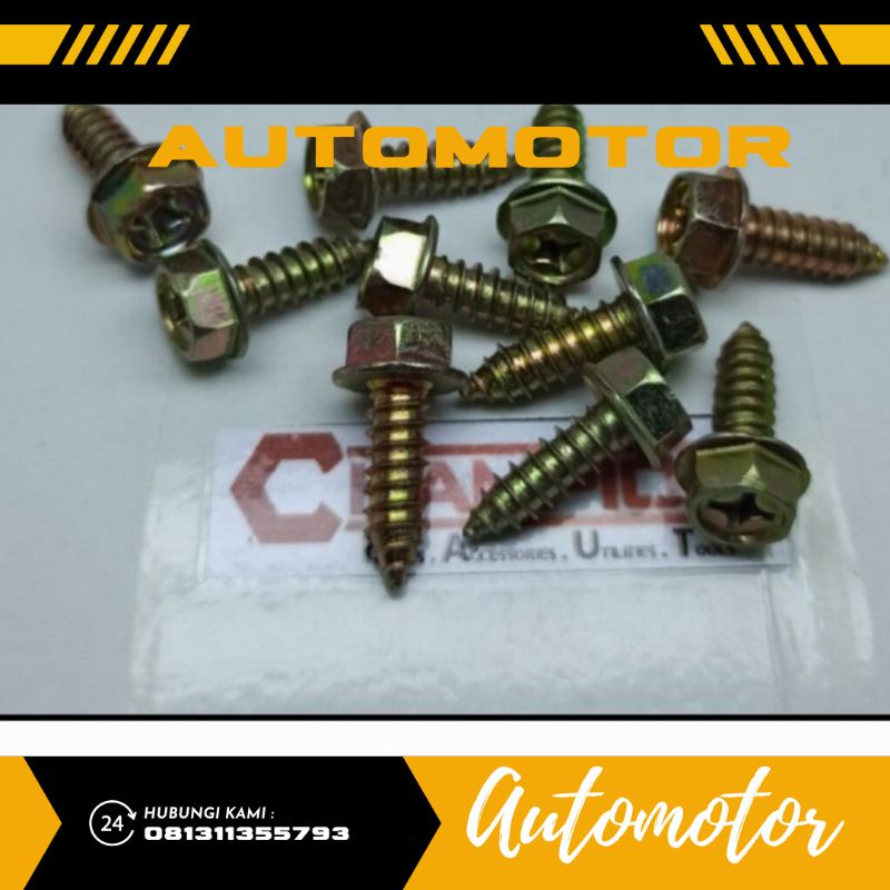 Sekrup kunci 10mm badan 6mm