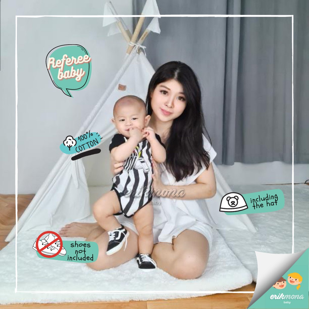 ✔️baju bayi jumper bayi ✔️ lucu model wasit / referee baby✔️