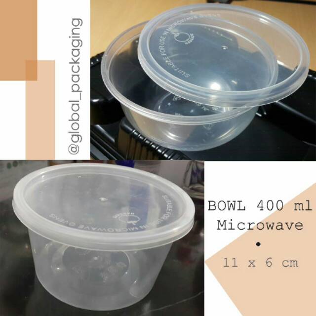 Bowl Plastik Microwave/ Mangkok Plastik Microwave 400 ml