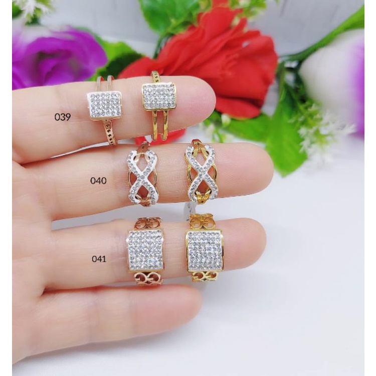 Cincin titanium full permata 039-041