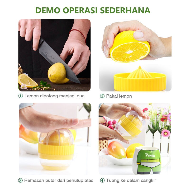 BLINGO x Perfin BDYELLOW Hand Blender Mini Alat Peras Lemon Juicer Warna Acak