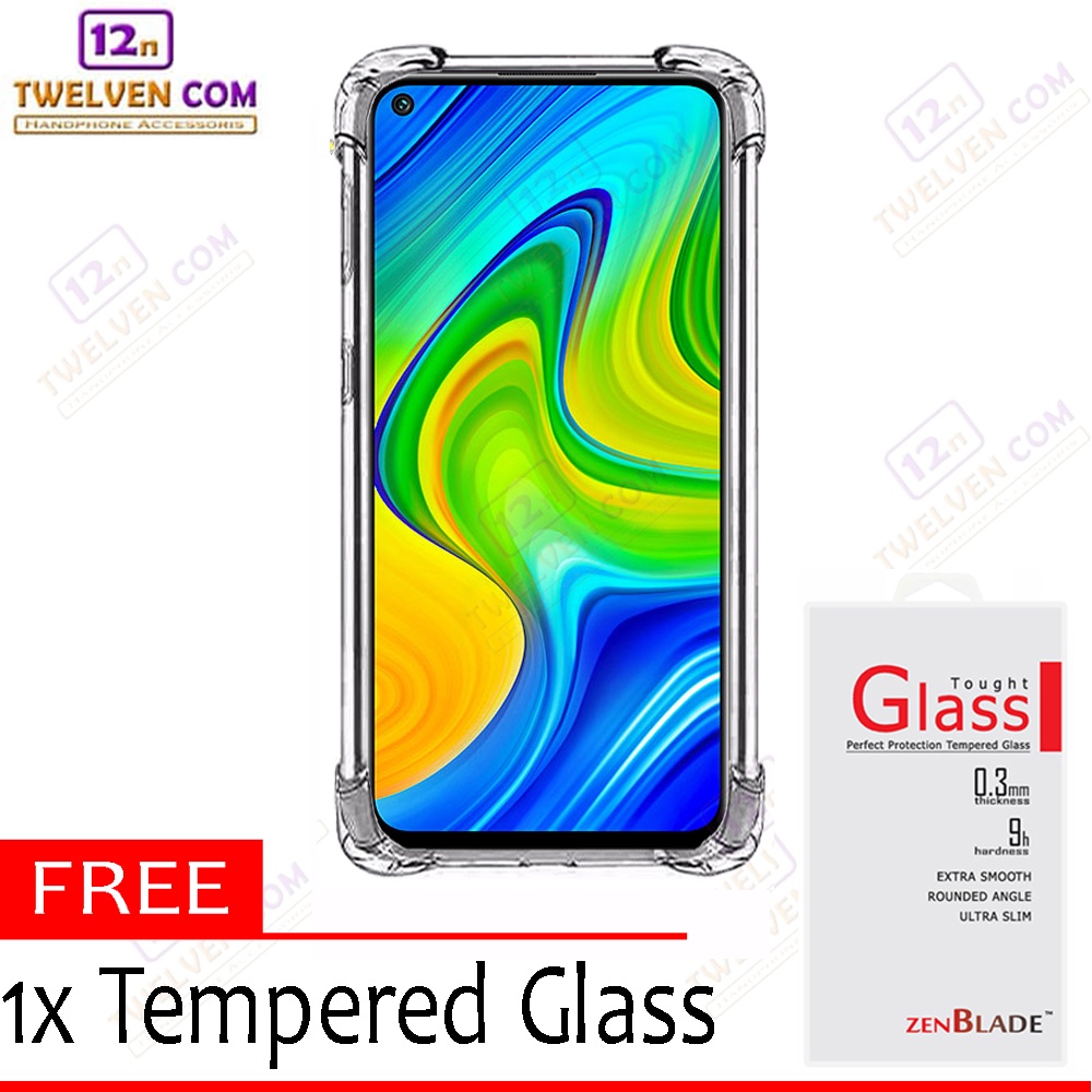 [FLASH SALE] Case Anti Crack Anti Shock Softcase Xiaomi Redmi Note 9 - Free Tempered Glass