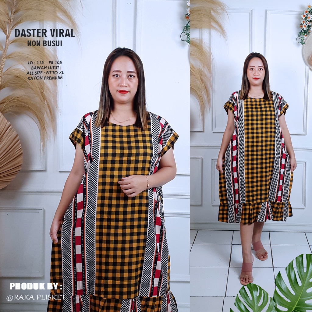 DASTER RUFFLE | DASTER VIRAL MOTIF | DASTER KEKINIAN | DASTER RAYON MURAH BAWAH LUTUT NON BUSUI-MOTIF 55