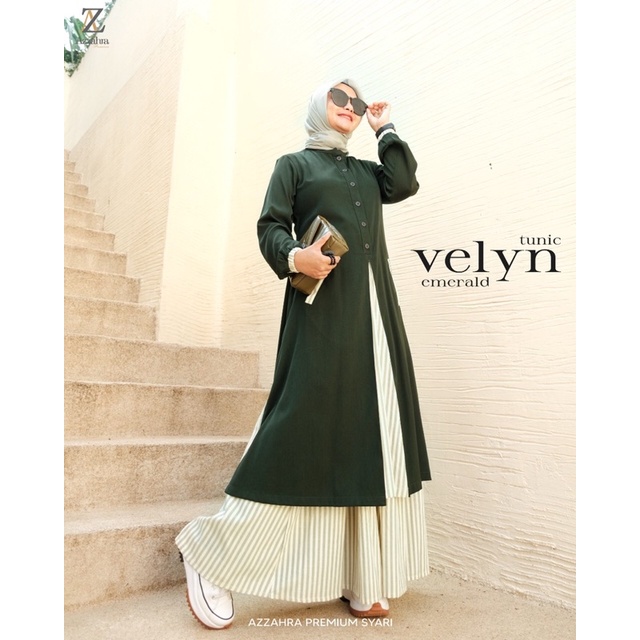 Velyn set tunik by azzahra premium syarii