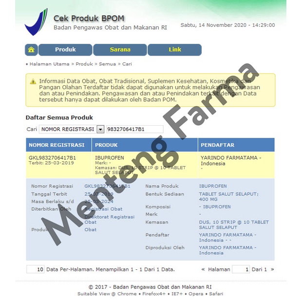 Ibuprofen 200 Mg Strip 10 Tablet - Pereda Nyeri Ringan dan Sedang