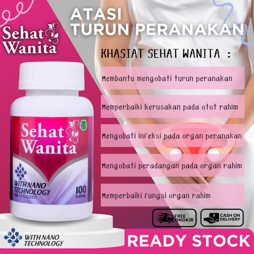 SEHAT WANITA Obat Turun Peranakan, Obat Rahim Turun, Obat Rahim Merosot, Otot Rahim Lemah
