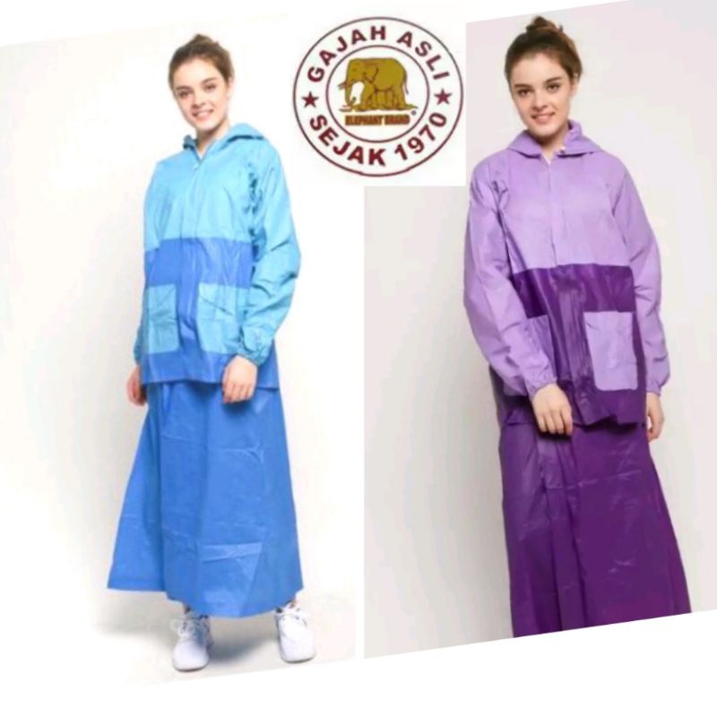 Jas Hujan Rok Dewasa
