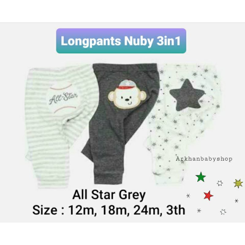 NUBY 3IN1 LONGPANTS/CELANA PANJANG BOY DAN GIRL