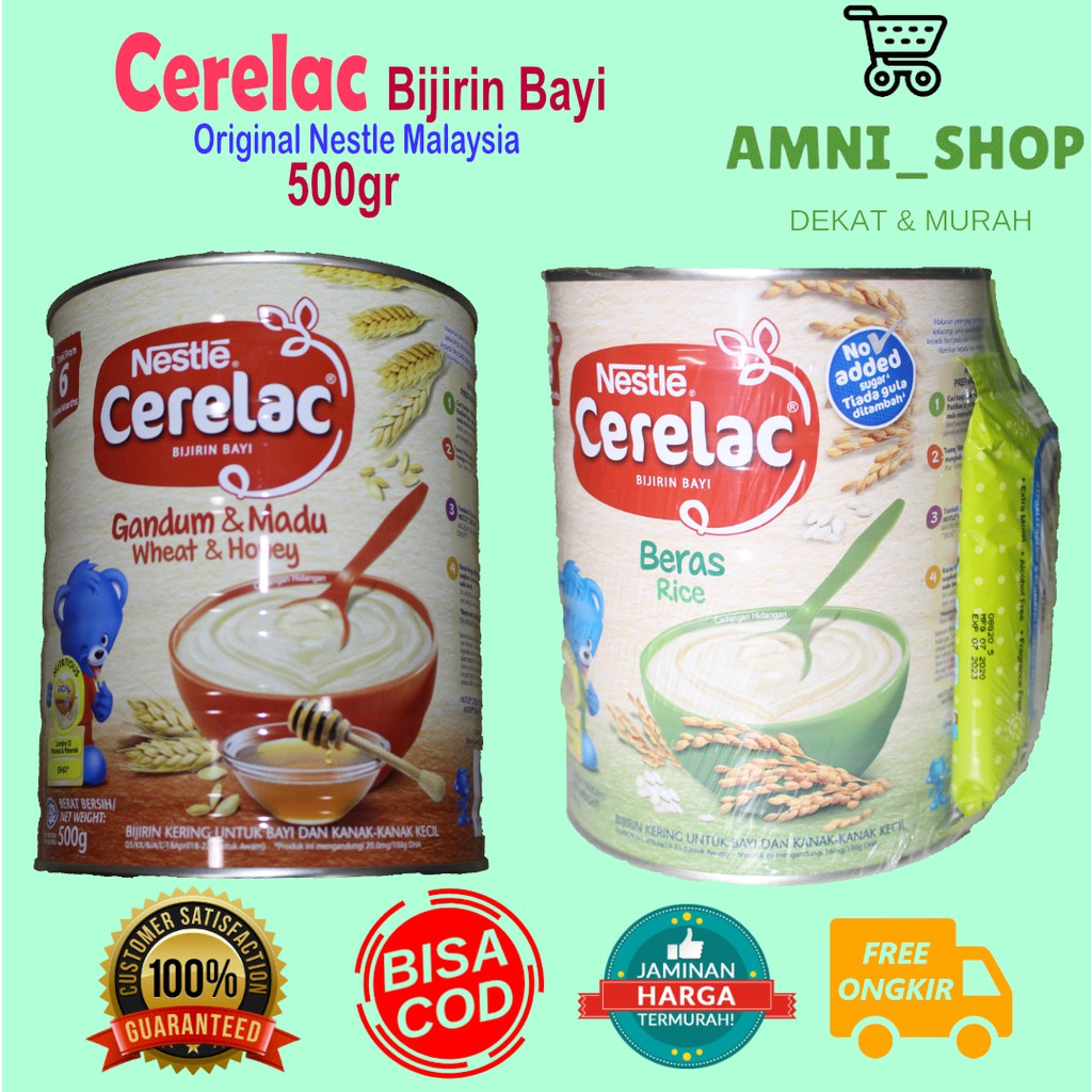 Cerelac gandum madu dan beras 500g Nestle Malaysia TERMUAH