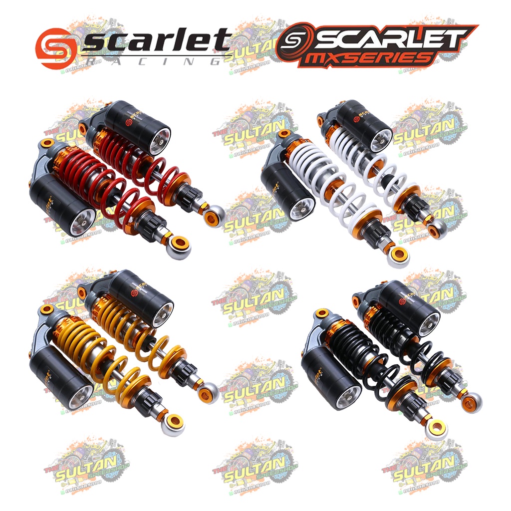 SHOCK SHOCKBREAKER BELAKANG TABUNG SETELAN 8923 GT SERIES 280MM 320MM 340MM 360MM SCARLET RACING