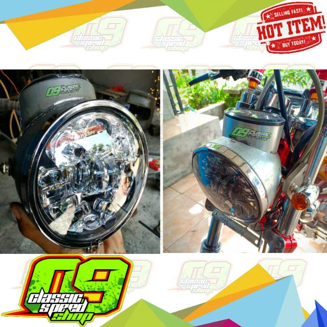 Batok YL model spedo Babon set Lampu Daymaker 16 Led TANPA Spedometer