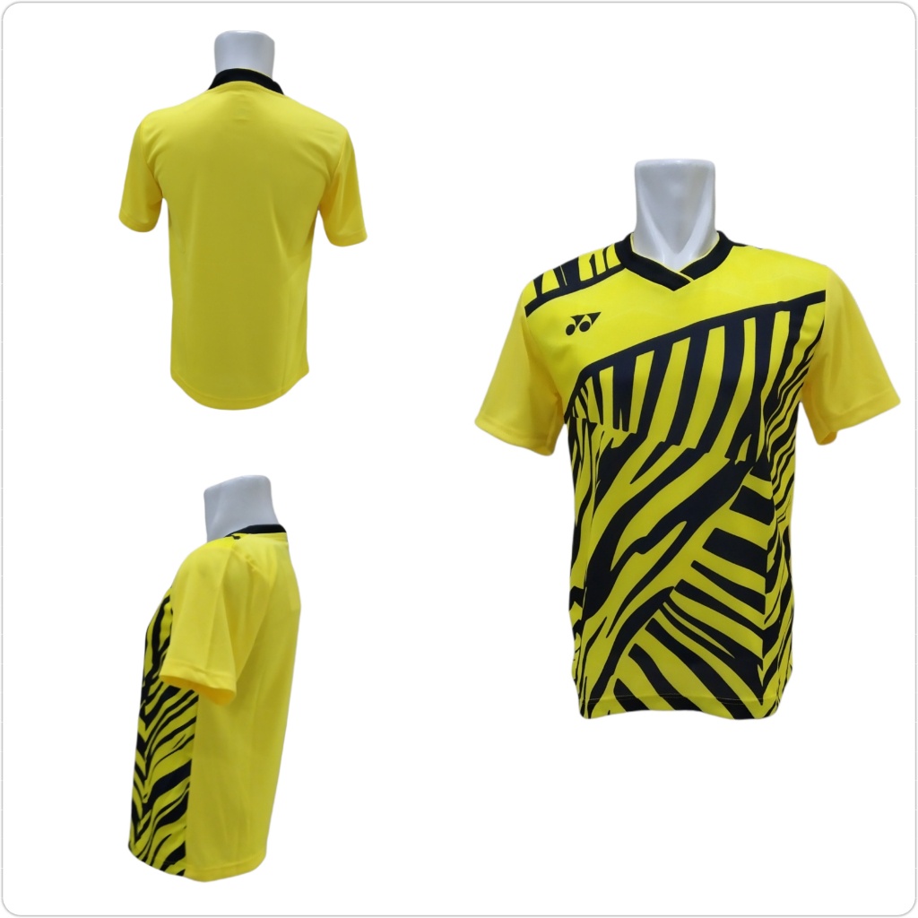 Baju Kaos bulutangkis Minion Y168 Polos / Baju bulutangkis Kevin Marcus / Jersey Juara Indonesia Open Bali 2021 / Jersey Champions 2021 Kevin Sandjaya Marcus Gideon / Kaos baju jersey bulutangkis badminton YY