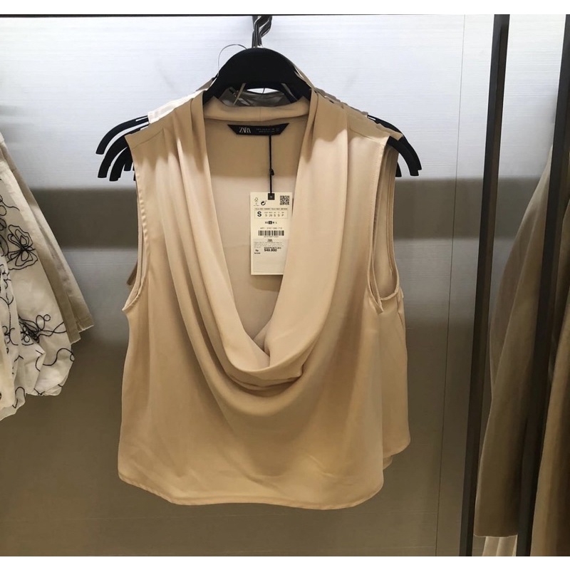 jastip zara blouse warna nude