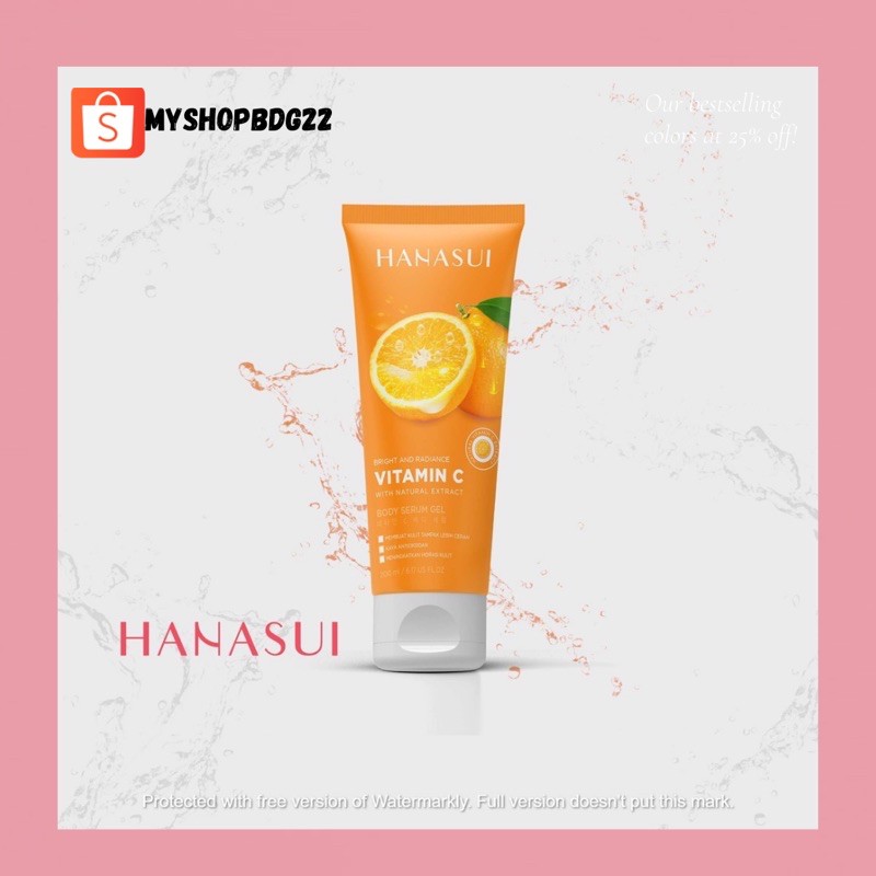 Hanasui Body Serum Gel / Body Serum Vitamin C / Body Serum Aloe Vera / Body Serum Sakura