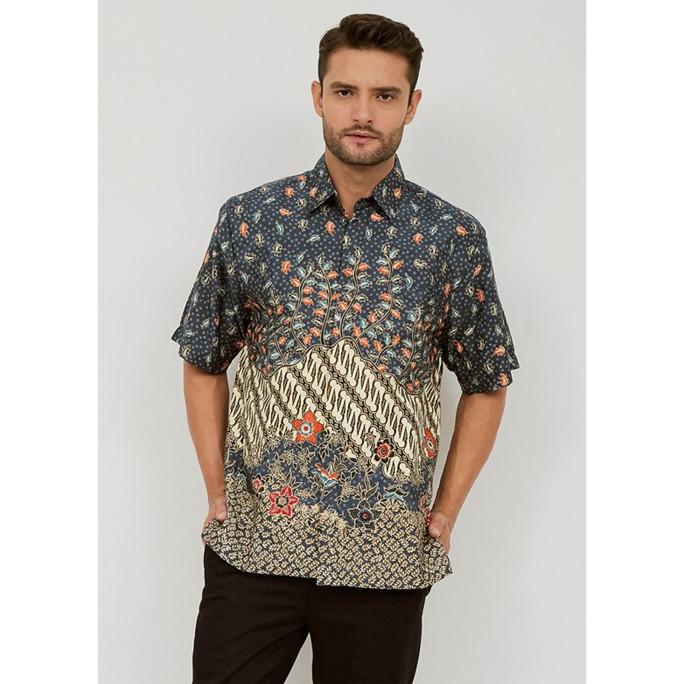 Batik Wibowo Batik Pria - Gamalama Silk Blue
