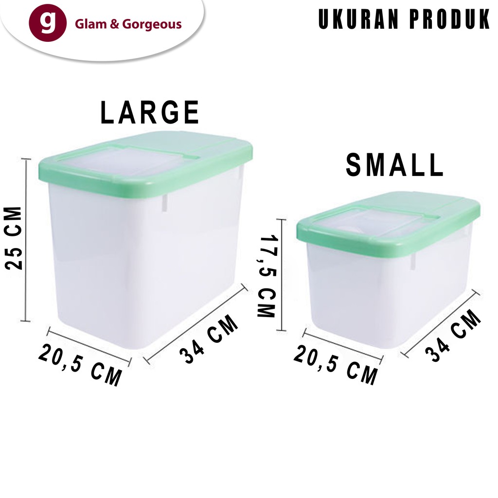 Tempat Beras Penyimpanan Makanan Rice Storage Box BB001