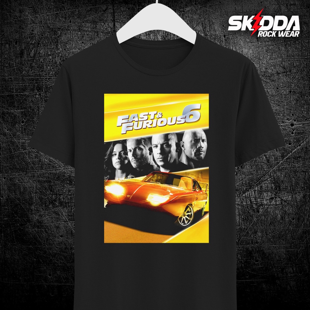 T Shirt Kaos Film Movie FAST AND FURIOUS – F6 – Premium Black NSA