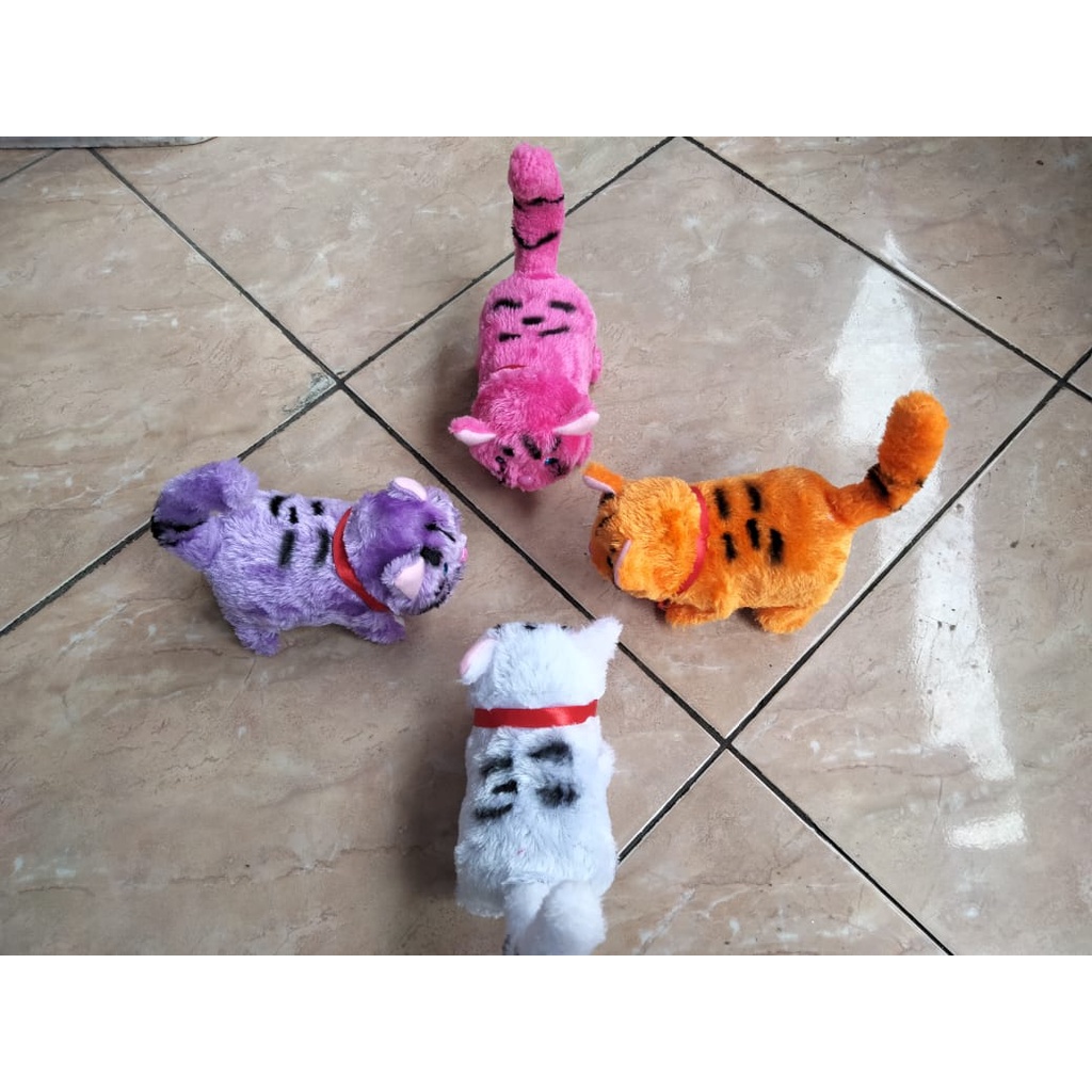 mainan anak kucing berjalan mainan anak musik bisa jalan pakai batrai