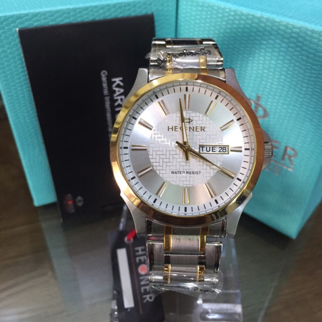 JAM TANGAN PRIA HEGNER HW3901 GOLD ORIGINAL