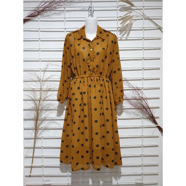 cottagecore Dress Vintage Polka New