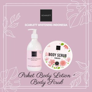 PAKET SCARLETT 2IN1  LOTION DAN SCRUB ORIGINAL BPOM