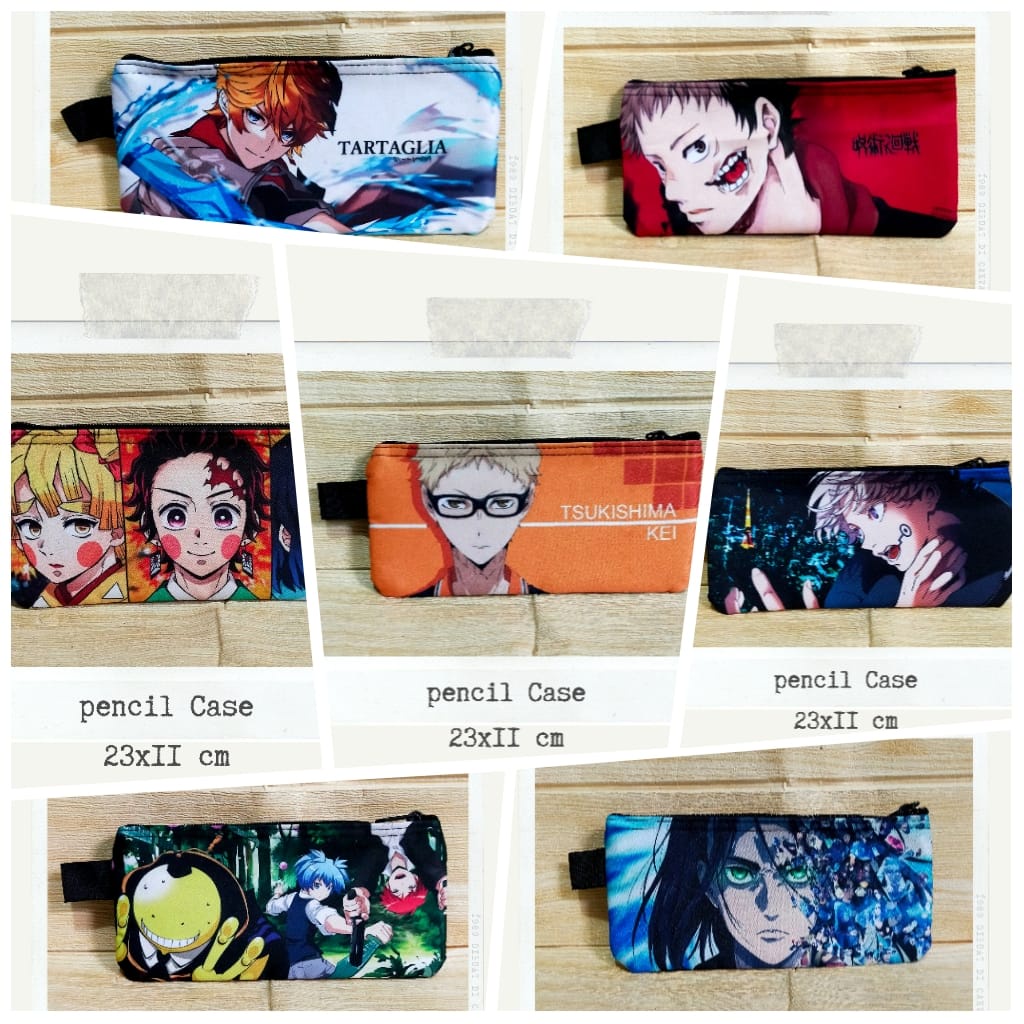 

pencil case / tempat pencil anime jujutsu kaisen genshin impact kimetsu no yaiba atack on titan karma haikyuu