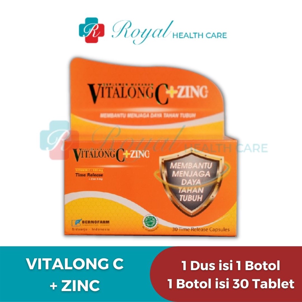 VITALONG C + ZINC 30 KAPSUL MULTIVITAMIN C - ZINC