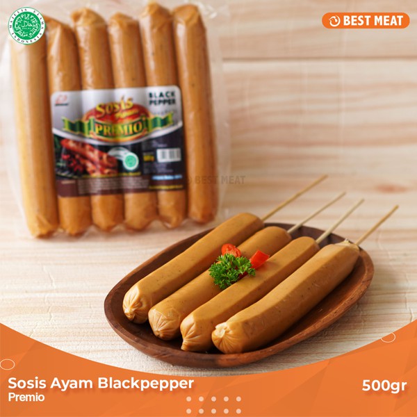 

Sosis Ayam Premio Blackpepper 500 gr - Sosis Bakar Dengan Rasa Blackpepper (Bestchicken)