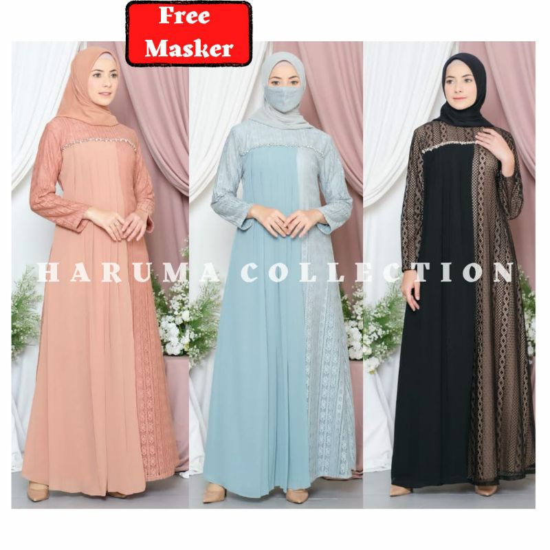 New [ COD ] No.01 KEBAYA GAMIS CLARISSA DRESS ~ GAMIS MEWAH ~ FASHION MUSLIM ~ GAMIS PESTA ORIGINAL ~ DRESS BROKAT KATUN TERBARU ~ DRESS FASHION ~ DRESS KONDANGAN ~  GAMIS MODERN / DRESS LAMARAN / OOTD WISUDA / MAXI DRESS / DRESS KEBAYA MEWAH TERBARU