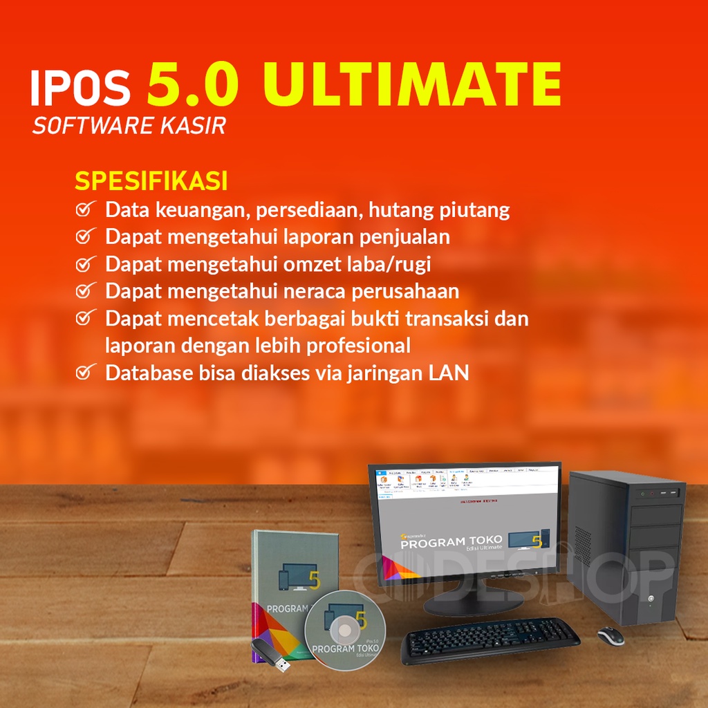 Software Ipos 5.0 Ultimate Dongle Aplikasi Program Kasir Retail