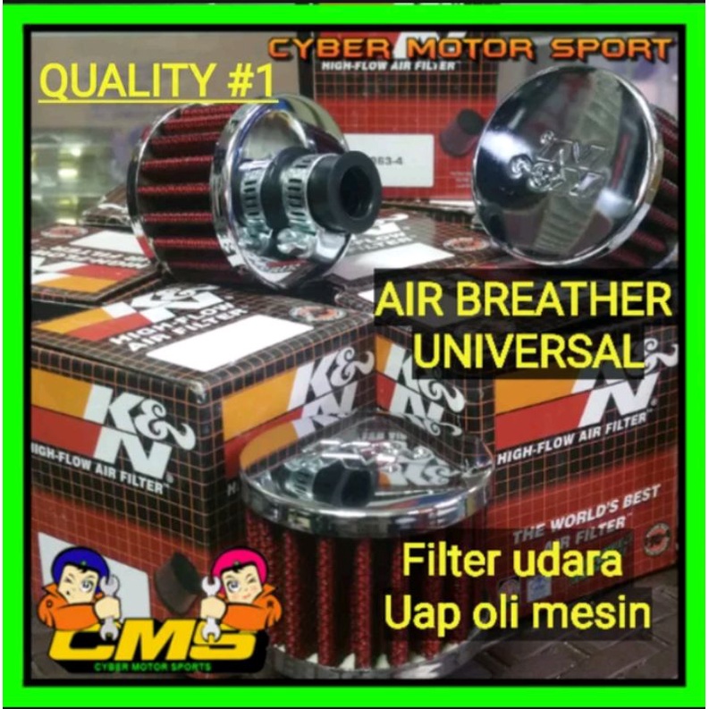Filter Hawa airbreather . filter uap oli mesin mobil motor universal. filter mini racing high qualit