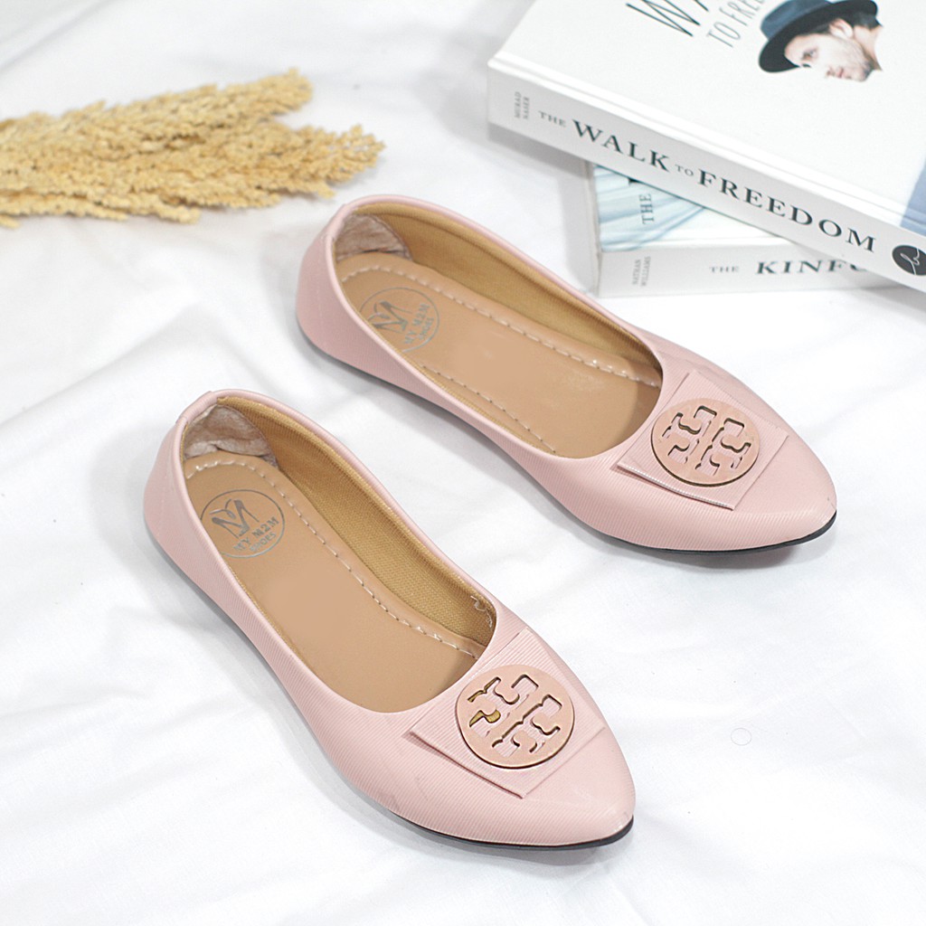 Mym2m Visix Sepatu Flat Wanita Balet Flatshoes Sol karet