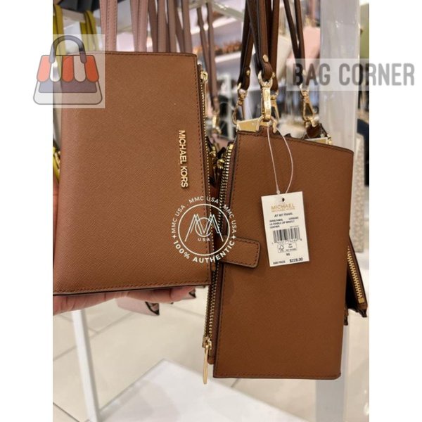 BagCorner - MICHAEL KORS JET SET TRAVEL LARGE DOUBLE ZIP WRISTLET MK1078