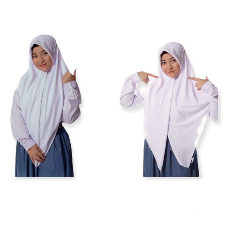 Kerudung Sekolah Segi Empat Polino