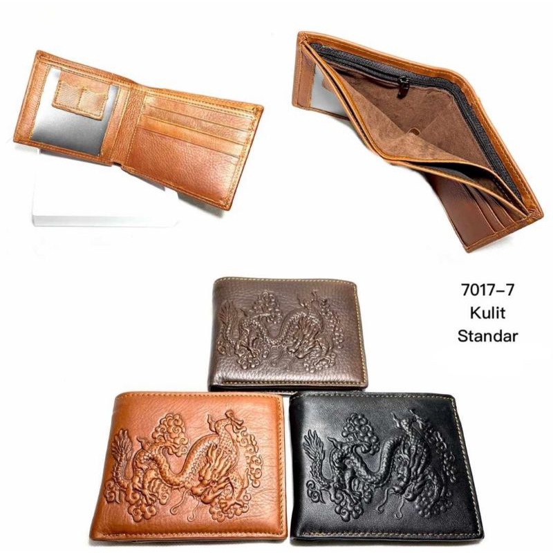 Dompet Cowok Kulit Sapi Ploter Embos Eighteen || Dompet Kulit Laki-Laki Asli Kulit Made in Indonesia