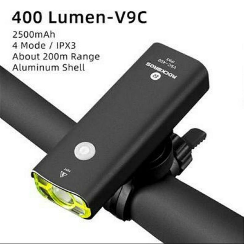 Lampu Sepeda LED Rockbros V9C - 400LM 400 lumen