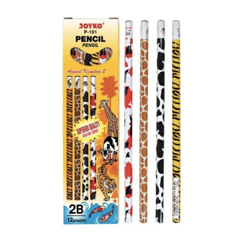 

Pencil / Pensil Joyko P-101 / 2B / Animal Kingdom 2 / 1 BOX 12 PCS