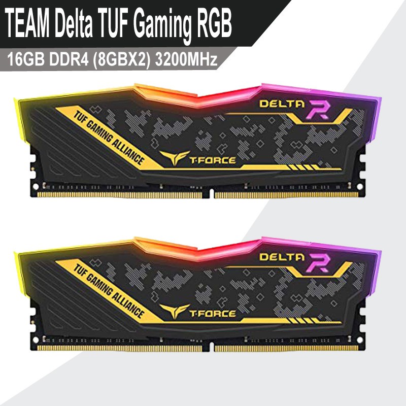 Team Delta TUF Gaming RGB 16GB DDR4 (8GBX2) kit 3200MHz RAM PC