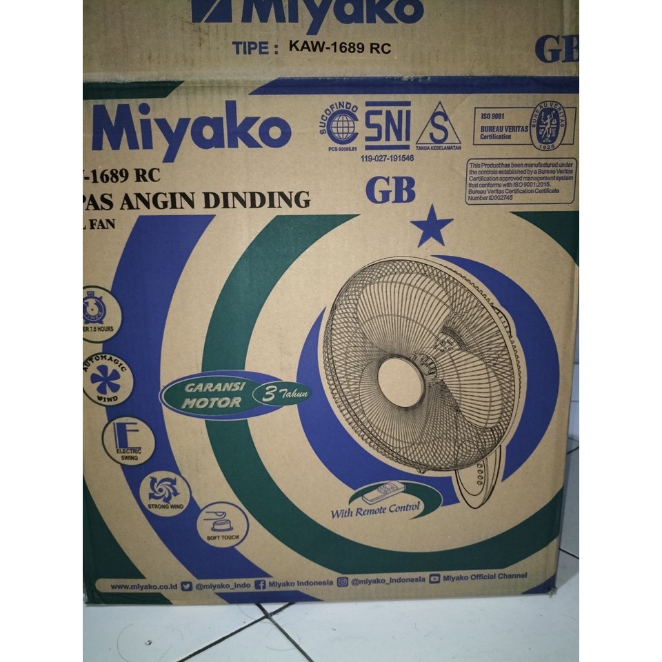 Kipas Angin Miyako KAW 1689RC With Remote Control