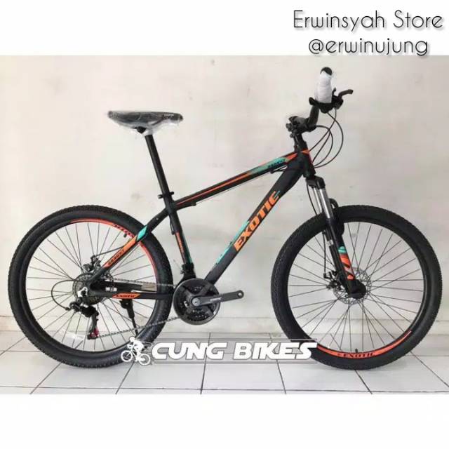 Sepeda gunung MTB 26 Exotic 2635 Frame Alloy 21 Speed Shimano disc brake