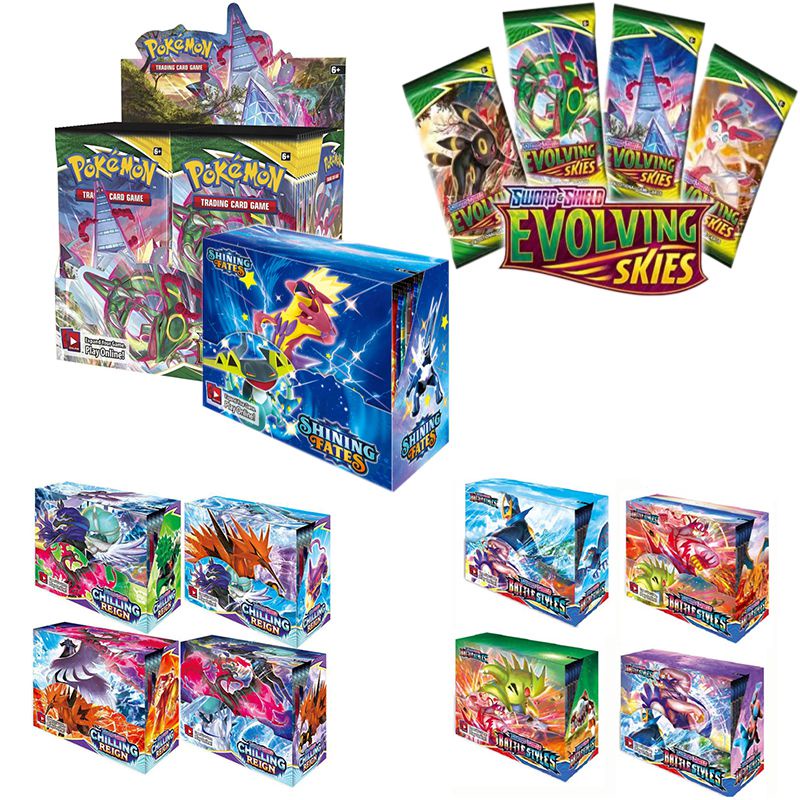 360pcs Kartu Pokemon Sword Shield Evolving Skies Shining Fates Chilling