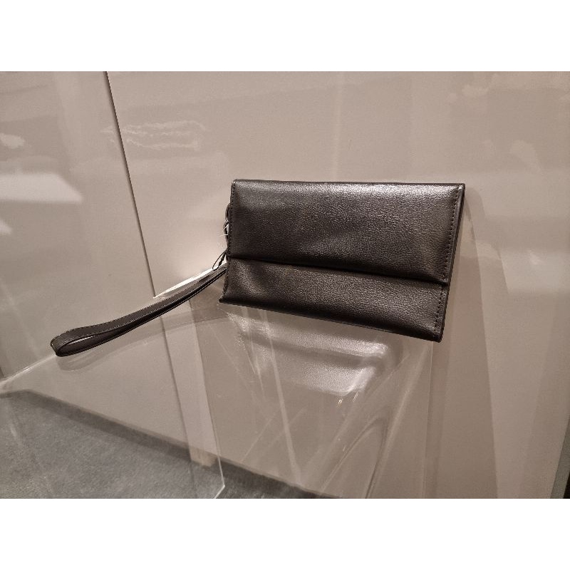 Zara Man Clutch Bag Tas Tangan Tenteng Pria Black Hitam - Original