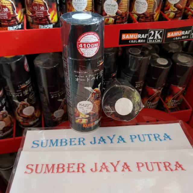 cat samurai K420 pearl white putih mutiara metalik pilok pylok pylox cat semprot aerosol