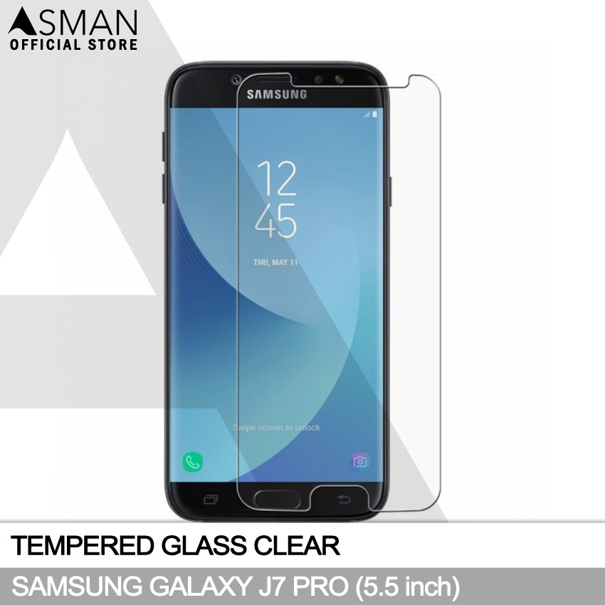 Tempered Glass Samsung Galaxy J7 Pro (5.5&quot;) | Anti Gores Pelindung Layar Kaca - Bening