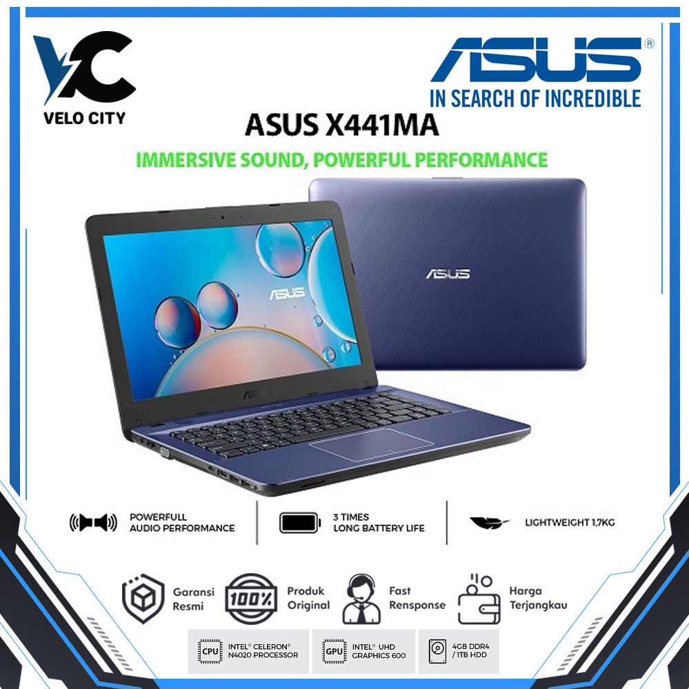 Laptop ASUS VivoBook ASUS X441MA-GA034T - Peacock Blue