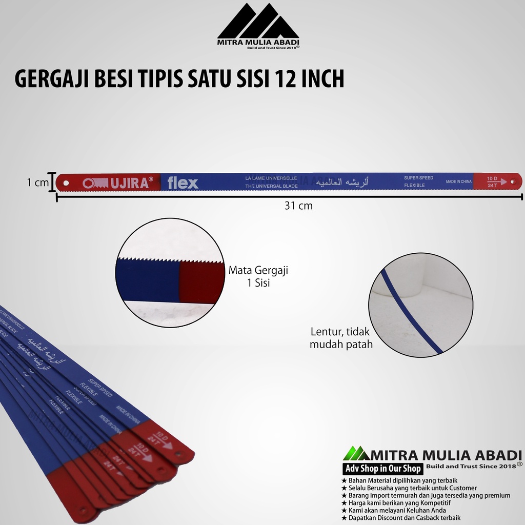 MATA GERGAJI BESI JORDAN 24TP MATA GERGAJI HOLLOW PIPA 12&quot;X300MM 1pcs