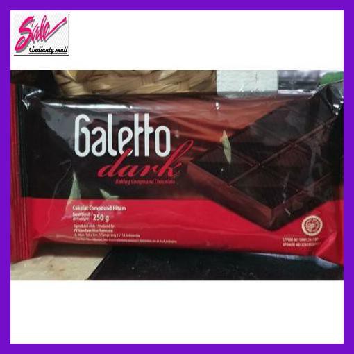 

SAKMACOKLAT- GALETTO DARK CHOCOLATE COMPOUND 250GR -MAKANAN-MINUMAN.