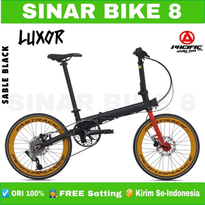 Sepeda Lipat Ukuran 20 Inch Pacific LUXOR New Alloy 9 SRAM Rem Hidrolik