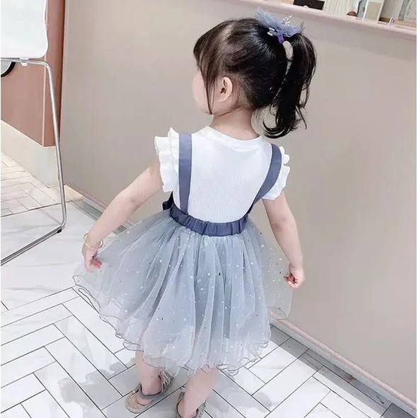 Cherry COD Dress Anak Perempuan Pendek  / Baju Pesta Baju Ulang Tahun Anak Perempuan - D42