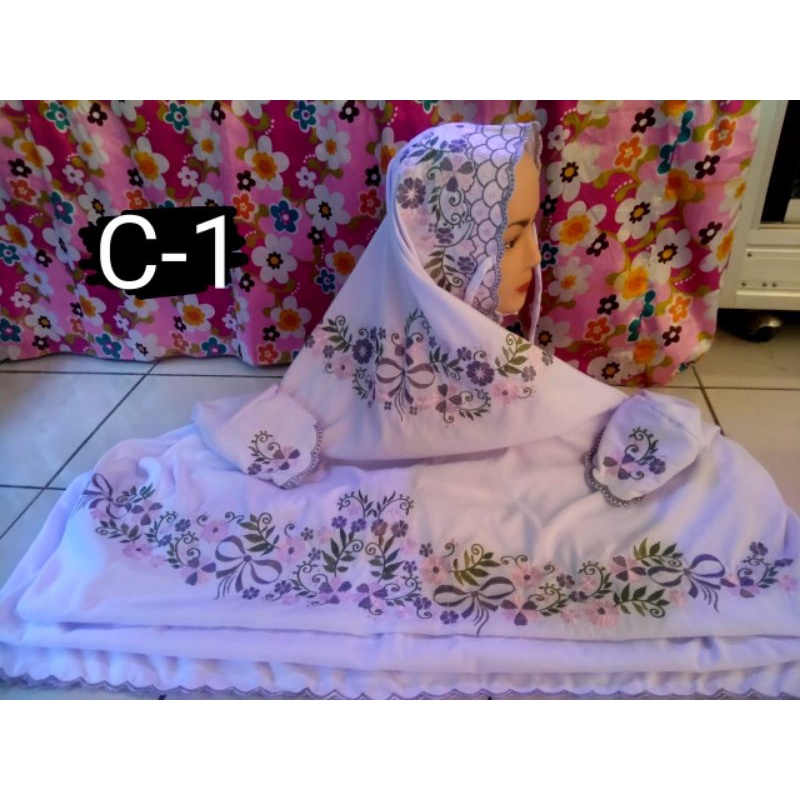 Mukena Terusan / Mukena Lajuran / Mukena bordir Kudus / Mukena Kudusan / Mukena Kain Micro / Mukena 